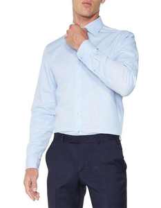 Chemise décontractée pour homme, haute qualité, respirante, manches longues, coupe classique, vente en gros, infroissable, 100% coton, tissu Dobby - Product Image 3