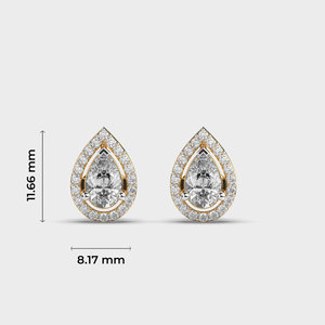 Pear Cut <b>Moissanite</b> Stud <b>Earrings</b> Women's Classic Water Drop Shape Claw Setting Jewelry - Product Image 2