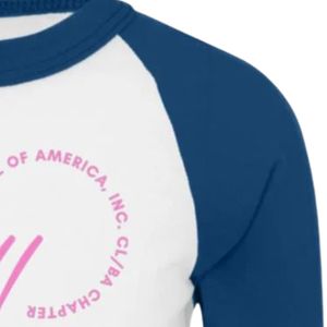 Jack Jill White Navy <b>Raglan</b> T-Shirt Three Quarter Sleeve Crew Neck Casual Unisex Baseball <b>Top</b> Family 100% Cotton Eco-Friendly - Product Image 2