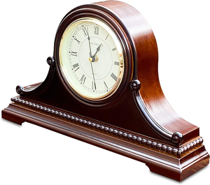Horloge de cheminée en bois avec carillons de Westminster, horloge de table traditionnelle en bois avec sonnerie horaire pour la décoration du salon, du bureau à domicile - Product Image 3