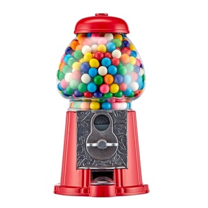 Distributeur de bonbons et de chewing-gums Kwang Hsieh 9 pouces, rouge, en alliage d'aluminium et globe en verre, capacité de 13 oz, logo personnalisable, vente en gros - Product Image 1