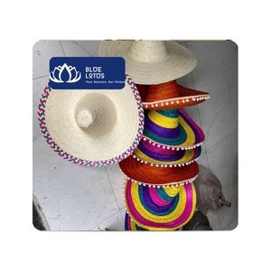 [MEILLEURES VENTES] Chapeau de paille à large bord rayé en jonc de mer pour le cyclisme décontracté, les sports, le travail en extérieur et les voyages, unisexe, exporté du Vietnam - Product Image 1