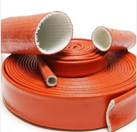 Mangueras de acero inoxidable trenzadas con revestimiento de silicona y fibra de vidrio, materiales de aislamiento para altas temperaturas, funda protectora.