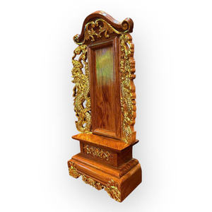 A custom-engraved <b>memorial</b> <b>plaque</b>, exquisitely carved from a single block of Huong wood. - Product Image 1