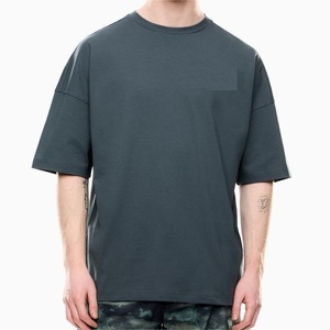 Popular Casual Men's Regular Solid Color O-Neck 100% Cotton T-shirt Wholesale Summer Washed Fashion Short Sleeve <b>Tshirts</b> - Product Image 3