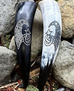 ฮอร์นดื่มขัดเงางานฝีมือจากธรรมชาติสำหรับดื่มเบียร์และทุ่งหญ้าและตกแต่งบ้าน - Product Image 2