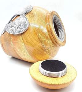 Urna de madera de 8 pulgadas, recipiente conmemorativo para cremación, artesanal, pulido, clásico, para guardar recuerdos. - Product Image 2