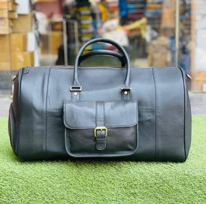 Sac de voyage en cuir fait main de luxe avec fermeture éclair, taille personnalisée, multifonctionnel, sac de week-end portable - Product Image 5