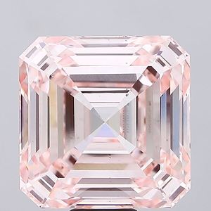 Excelente joyería polaca de alta calidad, diamante suelto de corte Asscher, color rosa intenso, cultivado en laboratorio, certificado por IGI. - Product Image 1