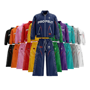 Ventes en gros à prix bas, pantalons de jogging en nylon, veste à manches longues, ensembles de survêtements, vêtements de sport confortables, ensembles de survêtements en nylon pour l'entraînement - Product Image 1