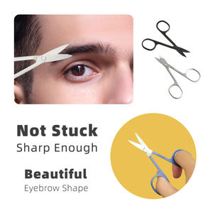 กรรไกรตัดคิ้วที่ทนทานต่อสนิม คมกริบ แม่นยำ ทำจากสแตนเลส ใช้กำจัดขนคิ้ว ANAAIF - Product Image 3