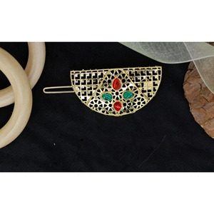 Luxury Gold Plated Hair Clip Shiny Hairpin Brooch for Women Fashion <b>Accessory</b> for Ladies and Girls hair <b>Accessories</b> - Product Image 1