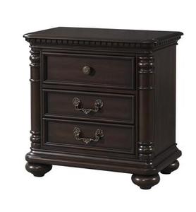 Nordic Contemporary Solid Wooden Nightstand Minimalist Style Bedroom Nightstand Solid Wood 3 Drawers Smart <b>Bedside</b> <b>Table</b> Cabinet - Product Image 2