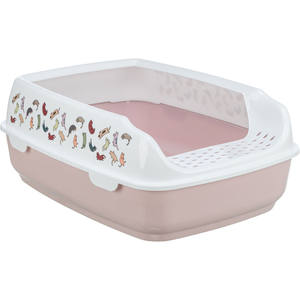 Bandeja Sanitaria para Gatos Delio Lila/Blanco con Borde de 38 x 20 x 50 cm - Product Image 1