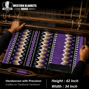 Sous-selle Western pour chevaux, motif violet, en laine de Nouvelle-Zélande, doublure polaire, rembourrage polyester, pour l'équitation, véritable qualité supérieure - Product Image 5