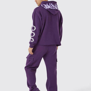 Conjunto Deportivo de Algodón Lavado Estilo Vintage para Hombre, Sudadera con Capucha y Pantalones con Logotipo Personalizado, Ropa Deportiva Informal de Alta Calidad - Product Image 3