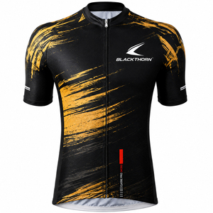 Maillot de Ciclismo Personalizado de Manga Corta para Hombre - Elástico en Cuatro Direcciones, Transpirable, Cortavientos, de Secado Rápido, Opciones de Equipo OEM/ODM - Product Image 4