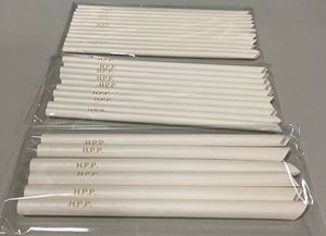Pailles à boire en bambou réutilisables, accessoires de bar minimalistes, couleur blanche - Product Image 3