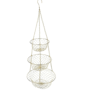 32-Inch Kitchen Fruit <b>Basket</b> Tiered Hanging Metal Design for Party Occasions - Product Image 2