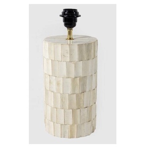 Recién llegado, lámpara de mesa sin pantalla de hueso, lámpara de iluminación de Base redonda para sala de estar, dormitorio, oficina y uso doméstico, lámpara de hueso artesanal - Product Image 4