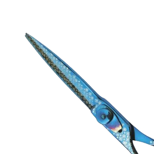 Professional Blue Titanium Hair Cutting <b>Scissors</b> Stainless Steel Barber Shears Salon Hairdressing <b>Scissor</b> OEM Custom Logo - Product Image 3