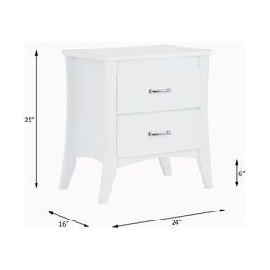Comodino Elegante con Finitura Bianca Babb - Product Image 2