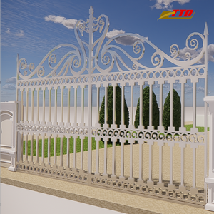 Puerta de Entrada Moderna de Hierro Forjado, Puerta Decorativa de Hierro Personalizada para Villas Contemporáneas y Propiedades de Lujo - Product Image 1