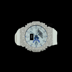 Kit de modification de montre GA2100 High End Diver 5mm en acier inoxydable de luxe, style CasiOak, transformation complète, Gshok Moissanite - Product Image 3