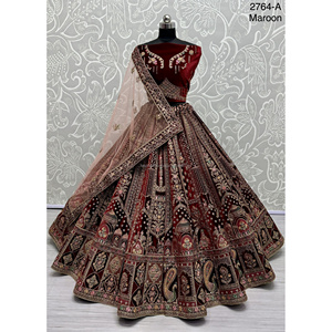 Nupcial Indio Desgaste Terciopelo Colecciones Para Novia Con Zarkhan Trabajo Por Fabzone - Product Image 1