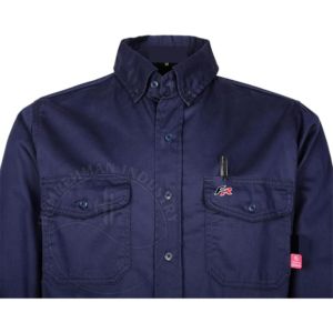 Men's <b>Flame</b> Resistant Crew FR 100% Cotton Uniforms Cotton Electrician Welding Fr Clothing Fire Resistant Work <b>Shirts</b> Mens <b>Flame</b> - Product Image 4