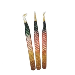 Pinces à cils avec logo personnalisé pour extensions de cils, outil professionnel pour extensions de cils - Product Image 1