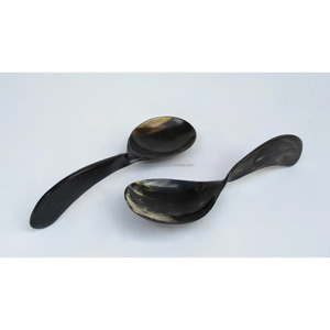 Cuillère de service en corne de bœuf 100% naturelle, écologique, fabriquée à la main, pour la restauration et l'hôtellerie - Product Image 5