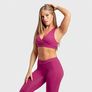 High Waist Yoga Leggings and Sports Bra <b>Set</b> Seamless Workout <b>Gym</b> Clothing Fitness Apparel for Women OEM ODM Wholesale - Product Image 3