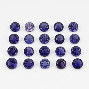 AAA Quality Natural Blue Iolite Brilliant Cut 4mm Gemstone Loose Faceted <b>Round</b> Iolite Stones Wholesale Lot for Jewelry Making - Product Image 3