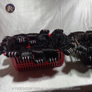 100% Natural Remy <b>Body</b> <b>Wave</b> 12" Black Virgin Indian Temple Hair Extensions High Quality Double Weft for Braiding - Product Image 3