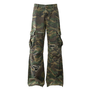 Pantalones Cargo de Algodón con Spandex para Mujer, Corte Regular, Cintura Alta, Estilo Urbano, Transpirables, de Secado Rápido, Tácticos, Casuales, OEM - Product Image 2