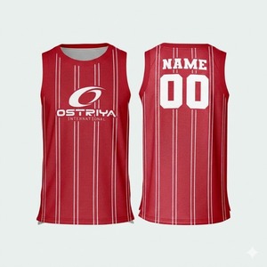 Maillot de basketball personnalisé de haute qualité avec nom et numéro imprimés par transfert thermique, vêtements de sport professionnels unisexes grandes tailles, devant - Product Image 5