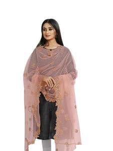 Magnifique dupatta en tissu filet indien pakistanais, broderie fantaisie, pour mariage, décontracté, traditionnel, pour femmes et filles. - Product Image 4