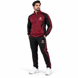 Ensemble de survêtement d'entraînement pour hommes, tenue de sport premium, confortable, respirante, adaptée à la forme physique, tissu extensible doux et léger - Product Image 1
