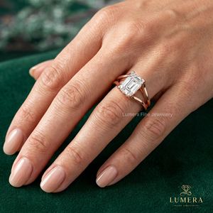 Radiant Cut Lab Grown Diamond Engagement Rose Gold Ring Rose Gold Engagement Ring Classic Style Fine <b>Jewellery</b> - Product Image 6
