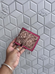 Handmade Hand-Tooled Leather Wallet for Men Luxury Vintage Fold Closure Short Premium Gift for Men Daily use <b>Purse</b> - Product Image 5