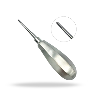 Elevador dental de hoja ancha recta de 3 mm, instrumento quirúrgico dental extra corto para separación y corte de dientes - Product Image 1