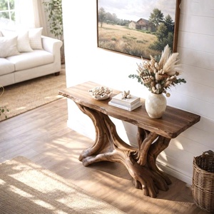 2026 Hot Selling Wholesale New Design Console Table with trunk Legs Long Entryway or Wall Table for Home or Villa - Product Image 2