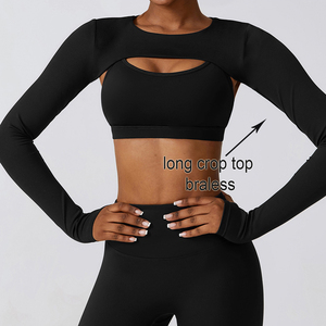 Wholesale Plus Size Fitness <b>Women</b> Gym Yoga Wear Clothing Workout Sportswear Butt <b>Lift</b> Pants <b>Women</b> 4 Piece Yoga Sets - Product Image 2