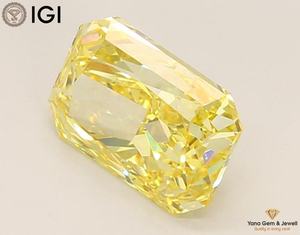 Diamant de 2,00 carats de couleur jaune vif fantaisie, clarté VVS2, taille radiant, cultivé en laboratoire CVD, avec certificat IGI pour sertissage personnalisé - Product Image 6