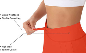 Fournisseur en gros en ligne de jupes pour femmes en tissu extensible 4 directions, avec logo personnalisé imprimé, design plissé, et faible MOQ. - Product Image 4