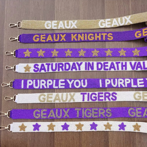 หูหิ้วกระเป๋าทำจากลูกปัดไม้พร้อมสายรัดผ้า - หูหิ้วเชือกลูกปัดไม้ธรรมชาติสำหรับทำกระเป๋า DIY อุปกรณ์เสริมสำหรับกระเป๋าโท้ท - Product Image 1