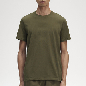 เสื้อยืดคอกลมแขนสั้นผู้ชาย ทรงปกติ สไตล์ลำลอง สีพื้น ผ้าถัก 100% ผ้าฝ้ายเจอร์ซีย์ - Product Image 1