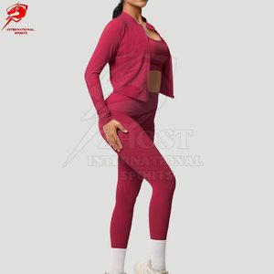 Service OEM : Ensemble de yoga élégant 3 pièces, conçu avec un tissu extensible doux pour les séances d'entraînement et les tenues décontractées - Product Image 6