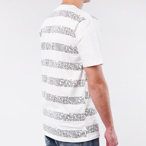 T-shirt graphique 100 % coton OEM pour homme, imprimé lignes abstraites, col rond, streetwear décontracté, marque privée, fournisseur en gros USA - Product Image 5